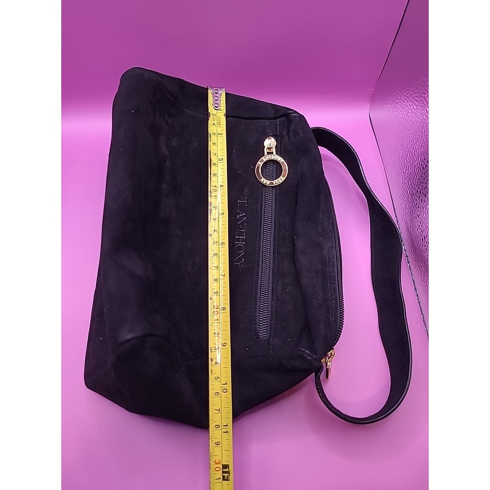 T. Anthony Suede Small Carry-on Shoulder Bag Cosmetic Bag - Picture 13 of 14